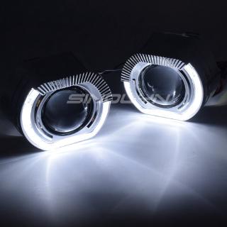 Angel Eyes LED Projector Headlight Lens Bi-xenon Turn Signal Running Lights H4 H7 Cars Accessories Retrofit 2.5/3.0 inch (4)