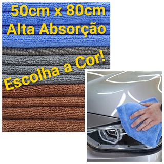Pano Microfibra Automotivo Toalha de Limpeza Alta Absorção Anti Risco Flanela Grande 50x80 cm Nicobem (1)
