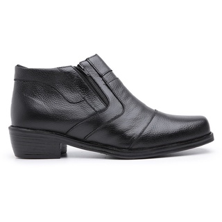 Botinha Social Masculina Sapato Bota de Cano Curto de Couro Legítimo Leve Confortável (2)