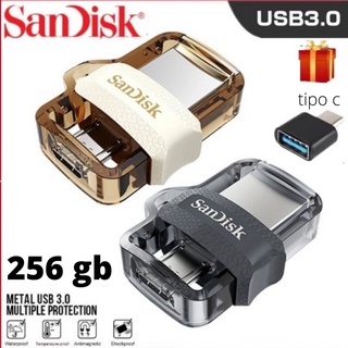 Sandisk Otg Usb 3.0 /2,0 Dual Pen Drive 256 Gb Gb Usb Flash Memória U Disko Para Pc E Android Tablet