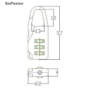 BaiPeston > Mini Digits Com 3 Compartimentos/Combinação De Senha/Cadeado De Segurança/Viagem