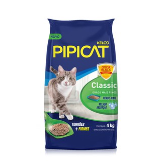 Areia para Gato Pipicat Classic Kelco 4 kg