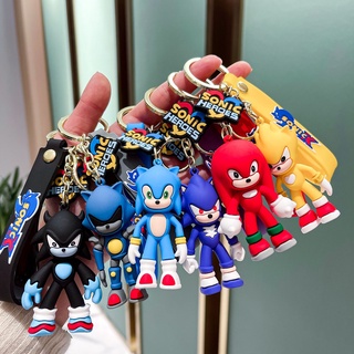 Sonic The Hedgehog PVC Chaveiros Anime Bonito Dos Desenhos Animados Chaveiro Para Mulheres Homens Acessórios Pingente