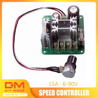Diymore | 6-90V 15A Dc Velocidade Do Motor Controlador De Pulso Largura Pwm Interruptor Regulador De Velocidade