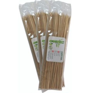 50 palitos churrasco espeto de bambú 30cm com ponta
