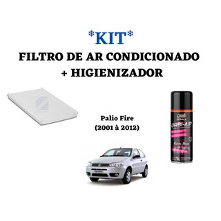 Filtro Ar Condicionado De Cabine + Higienizador Orbi Palio Siena Strada Fire Idea