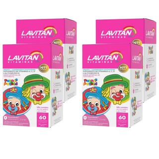 Kit 4 Vitamina Crianças Lavitan Kids Patati Patata 60cp Mast Tutti Frutti