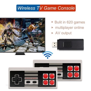 Handheld USB TV Game Console Vara 8 Pouco Wireless Controller Construir Em 620 Jogos De Vídeo Clássico Punho Jogador Apoio AV