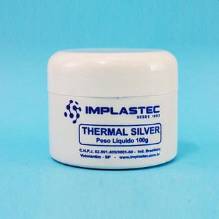 Pasta Térmica Thermal Silver Prata Implastec 100g Processador Placa de Video