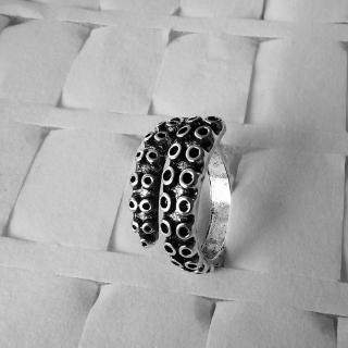 New Fashion Girls Accessories Vintage Opening Ring Male Octopus Silver Plated Ring Animal Irregular Ring (2)
