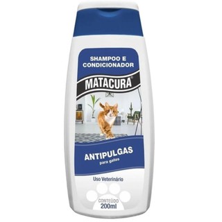 Shampoo e Condicionador Matacura Antipulgas para Gatos 200ml