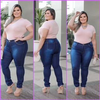 calça jeans feminina cintura alta skinny com lycra do 34 a 62