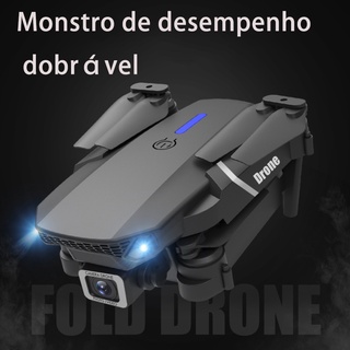 Dobrável aeronave E88 câmera dupla drone fotografia aérea brinquedo inteligente de controle remoto 4K HD