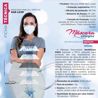 10 Máscaras Medical System PFF2 c/ registro ANVISA - elásticos nas orelhas (8)