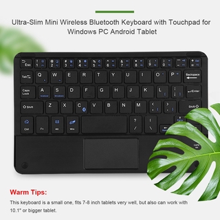 Mini Teclado Ultra Slim Sem Fio Bluetooth Com Touchpad Para Windows / Pc / Android / Tablet