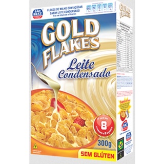 Cereal Matinal Sem Glúten Leite Condensado Gold Flakes São Braz 300g