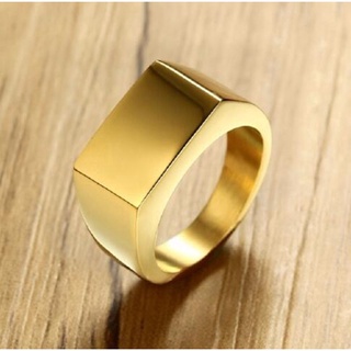 Men's Simple Gold Silver Silver Black Stainless Steel Ring Jewelry
