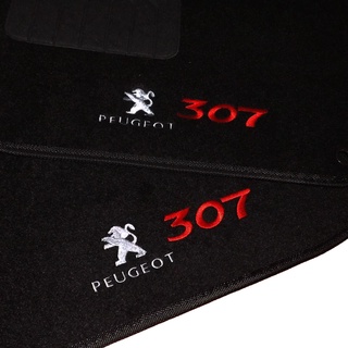 Tapete Carpete Personalizado Logo Bordada Peugeot 307 2003 até 2011