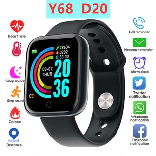 Smartwatch 🔥promotion🔥y68 d20 relógio smart watch com bluetooth usb com monitor cardíaco