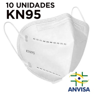 Kit 10 Máscaras Respiratória Proteção Facial 5 Camadas Kn95
