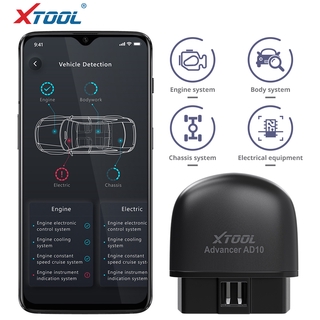 XTOOL AD10 OBD2 Diagnostic Scanner EOBD Bluetooth ELM327 Code Reader Work with iOS/Android With HUD Head Up Display