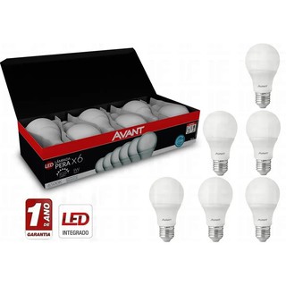 Kit 12 lâmpadas led 9w - Branco Frio - AVANT - Promoção