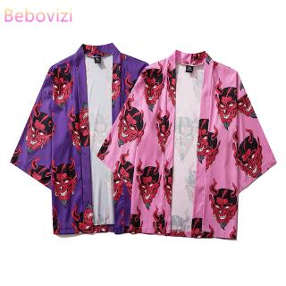 Ins Rosa Roxo Kimono Blusa Para As Mulheres Homens Tamanho Grande Harajuku Tendência Praia Japonês Roupas (1)