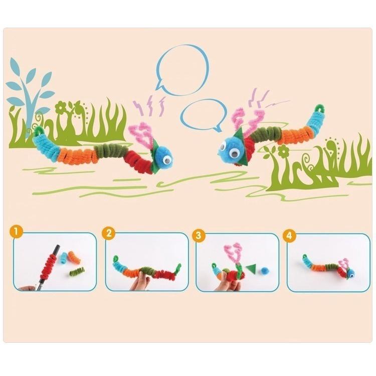 100 Materiais Montessori Pçs/Saco Chenille Crianças Brinquedo Educativo (4)