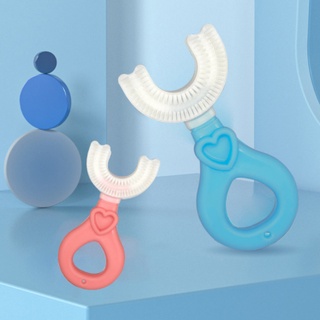 escova de dentes infantil em formato u 360 de 0-12 anos oral para limpeza de bebês