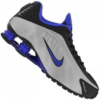 Tênis Nike Shox R4 Masculino - 4 Molas - Preto azul Preto Preto Azul Bebe - Envio Rápido (9)
