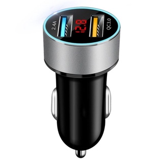 Carregador Veicular Turbo Ultra Rápido 3.1A, 2 USB, Display LED com Voltímetro