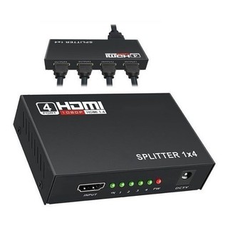 Splitter Hdmi 1x4 Divisor Conversor Distribuidor Amplificador Imagem