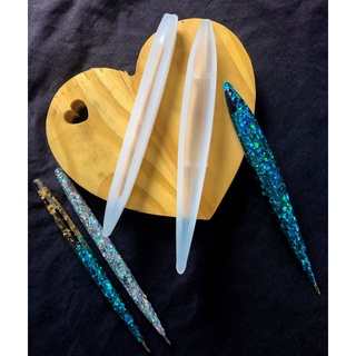 Molde de silicone caneta, resina epóxi, artesanato, DIY