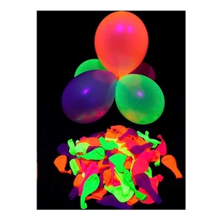 100 Balão Bexiga Neon 5 Pol P/ Festa Balada Decoração Atacado. (6)