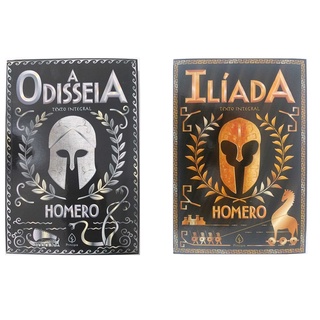 2 Livros Físicos A Odisseia + Ilíada - Homero Texto Integral