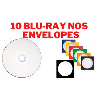 10 Dvd Blu Ray Bd-r 25gb /6x Printable Original Nos Envelopes Promoção !!!