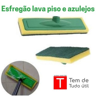 Kit 2 Esfregão Lava Piso Azulejo Fibra Para Limpeza Pesada