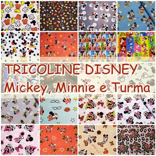 Tricoline Personagens Mickey e Minnie Disney 25x140