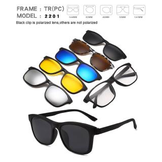 DEARMILIU Ultra-light 6pcs/1set Polarized Clip On Sunglasses Men Women Magnetic Eyewear Eyeglass Frames Optical Glasses (7)