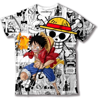 Camiseta camisa Blusa Anime Personagens One Piece Monkey D Luffy Anime Mangá
