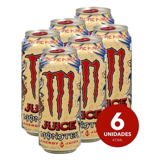Energético Monster Juice Pacific Punch Pack com 6 Latas 473ml Novo Envio Imediato