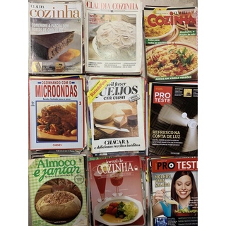 Revistas sobre Culinaria Receitas - 1 Real cada - bolos doces cheff cozinha claudia salgados microondas pro teste almoco e jantar - enviado aleatório