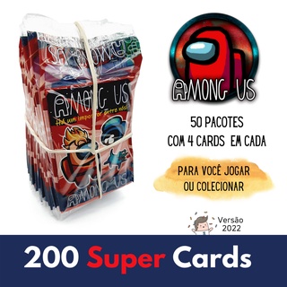 50 Pacotinhos AMONG US de Cartinhas | São 200 CARDS | Revenda