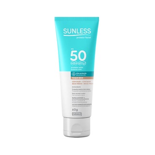 Protetor Solar Facial FPS 50 Toque Seco Alta Proteção Anti Envelhecimento 60g Sunless (ORIGINAL) (3)