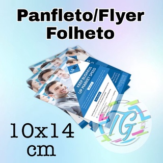 100 Folhetos Flyer Panfletos Tamanho A6 (Arte Enviada pelo Cliente) LEIA A DESCRIÇÃO!!