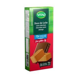 Doce de Leite com Chocolate Meio Amargo Zero display com 3 unidades de 22g - Vitao