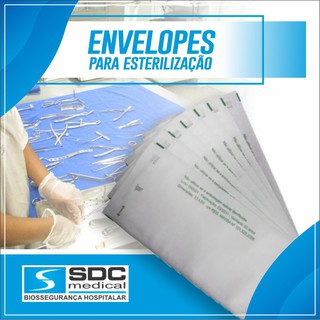 100 Envelopes 9 cm x 23 cm Para Autoclave Manicure Dentista Podologo Aproveite Final de semana