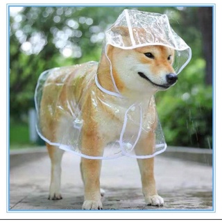 Capa de chuva Para cachorro de Pequeno Porte Pet Transparente Estiloso (2)