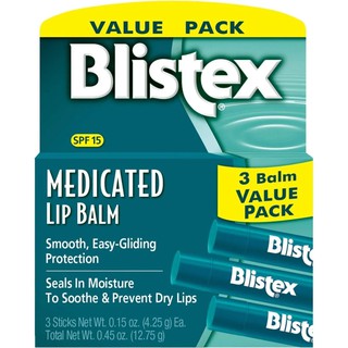 Kit 3 Blistex Medicated Stick Protetor Hidratante Labial Original Importado Eua