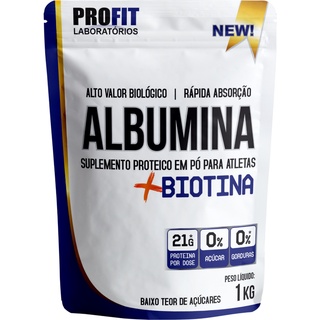 Albumina com Biotina 1kg Proteína do Ovo Profit Labs